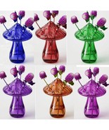 Glass vase mushroom set of 6 ,  handmade glass vase mushroom  - $156.00