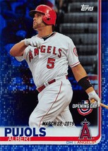 2019 Topps Opening Day Blue Foil #65 Albert Pujols Angels ⚾ - £1.87 GBP