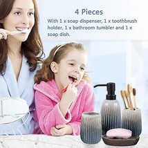 Bathroom Accessories Sets Complete Set 4 Pcs Ceramic Bathroom Accessory Bath Ens - £41.02 GBP