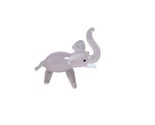 Ganz Miniature Pink White Art Glass Elephant l Animal Figurine 1 inch - $8.64