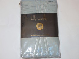 Kelly Wearstler Shoreline King Pillowcases Mint NIP - $76.75