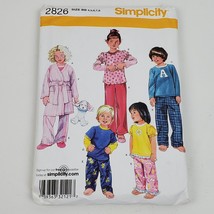 Vintage Simplicity 2826 Pajamas Shirt Pants Sewing Pattern Size BB 4 5 6... - $8.06