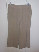 Gap Ladies Brown LINEN/RAYON Cool Cropped PANTS-8P-WORN ONCE-OUTER TIE-GREAT - £7.58 GBP