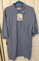 Boca Classics Blue Short Sleeve Collard Shirt Men&#39;s XL NWT - £14.65 GBP