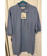 Boca Classics Blue Short Sleeve Collard Shirt Men&#39;s XL NWT - £14.91 GBP