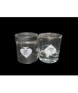 Miller Beer Fortune 11 oz. Rocks Glass~ Spade with &quot;M&quot; SET OF 2 - $13.44