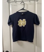 Adidas Boys Short Sleeve T-Shirt Notre Dame Size M Blue - $442.47 MXN