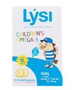 Lysi children Omega-3 fish oil, fruit flavor, 60 chewable capsules - £40.25 GBP