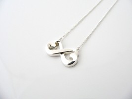 Tiffany &amp; Co Silver Picasso Double Loving Heart Necklace 19 inch Chain 9... - £172.50 GBP