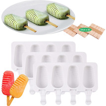 Us 3 Pack 4 Cell Silicone Ice Cream Mold Diy Frozen Dessert Juice Popsic... - £23.47 GBP