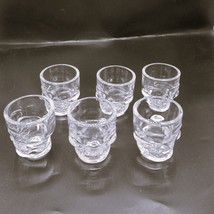 Gothic Ghost Skull  Clear Glass Shot Glasses 3D set of 6                20c - $9.90