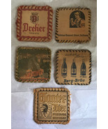 Lot Of 9 Vtg German Beer Coasters Sewn Together And Protected Barware Fo... - $235.70 MXN