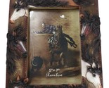 Rustic Western Cowboy 7 Lucky Horses Equine Beauty Easel Back Photo Fram... - £20.77 GBP