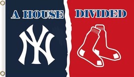 New York Yankees and Boston Red Sox Divided Flag 3x5ft - £12.57 GBP