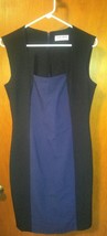 Womens Vero Moda Size 40 Euro  Sleeveless Dress Futua Slab Knee Blue Black Sexy - £23.97 GBP