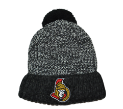 Ottawa Senators NHL Hockey Gray &amp; Black Knit Pom Beanie Winter Hat by Fanatics - £16.38 GBP