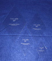 60° Diamond 4 Pc Set- 2&quot;,3&quot;,4&quot;,5&quot; Actual side sizes Acrylic 1/8&quot; Quilt T... - £18.34 GBP