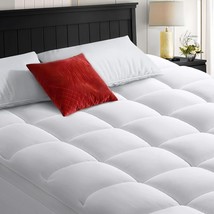 Mattress Topper Thick Cooling Matress Pad Cotton Plush Pillow Top Deep Pocket  - £99.81 GBP+