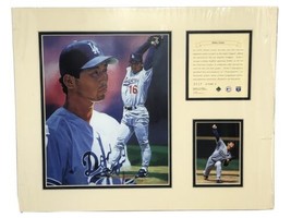 1995 Hideo Nomo LA Dodgers Baseball Matted Kelly Russell Lithograph Print - £7.86 GBP