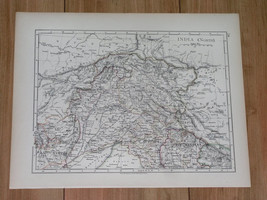 1904 Original Antique Map Of Punjab Kashmir India Pakistan / British India - £25.37 GBP