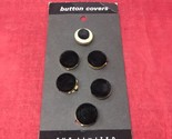 NOS Button Covers From The Limited - NEW ON THE CARD Black Felt Diamond ... - $21.73