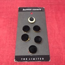 NOS Button Covers From The Limited - NEW ON THE CARD Black Felt Diamond ... - £17.09 GBP
