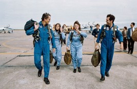 NASA STS-51L Challenger crew members at Ellington T-38 jet training Phot... - £6.90 GBP+