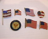 MIXED LOT OF HAT PINS - US NAVY AMERICAN FLAGS - $17.99