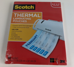 Scotch Thermal Laminating Pouches - 8.5&quot; X 11&quot; Pack of 100 Pouches TP385... - $349.53 MXN