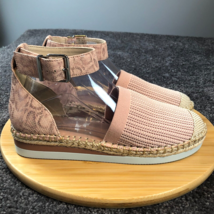 Vince Camuto Barrie Espadrille Size 8.5 Pink Snakeskin Print Platform Shoes - $41.50