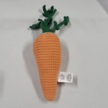 Vintage Knit Crochet Baby Gap Vegetables / Fruit Rattle Baby Toy Orange Carrot - $19.79