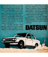 1969 Datsun Bad Weather Car Advertisement Vintage Automobilia Classic Au... - $19.99