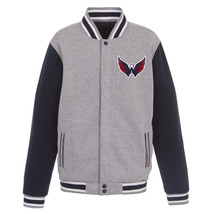 NHL Washington Capitals  Reversible Full Snap Fleece Jacket JHD  2  Fron... - £94.38 GBP