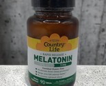 Country Life Melatonin 3 mg 90 Tablets Gluten-Free, Exp 07/2025 - £13.30 GBP
