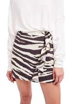 Free People Womens Skirt Ruffle Babe Mini Black White Multi Size Xs OB641451 - £37.39 GBP