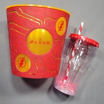 The Flash 2023 Movie Lighted Popcorn Bucket Red Cola Cup Movie DC Comics Bundle - £17.30 GBP