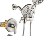 Obtainedovo Dual 2 In 1 Shower Head Combo Brushed Nickel Rain Fall Showe... - $135.99