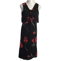 R.J. Collection Vintage Dress ~ Sz 10P ~ Sleeveless ~ Long ~ Black ~ Lined - £17.64 GBP