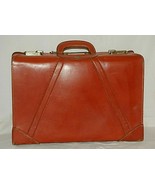 Towne USA Men&#39;s Leather Luggage Suitcase Genuine Irish Linen Lined 2 Key... - £116.84 GBP