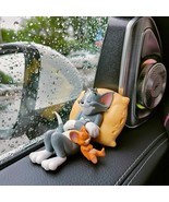 Sleeping Tom &amp; Jerry Figure Figurine Cake Car Ornament Toy Doll 9-10cm - $13.31 CAD