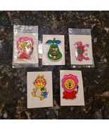 Lot Of 5 Vintage Googly Eyes Puffy Stickers Crab Cat Pear &amp; 2 Lions - $683.48 MXN