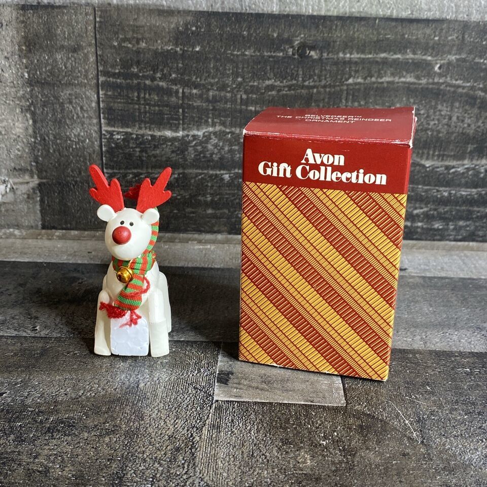 Avon 1987 Belvedeer "The Christmas Reindeer" Ornament Avon Gift Collection NOS - $12.62