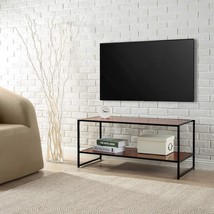 Zinus Garrison 40 Inch Black Metal Frame Media Stand / Tv Stand With She... - $55.99