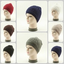 H51102: 1 Piece Men&#39;s Winter Beanie Knit Solid Hat Cap 2 Layers Premium ... - £3.18 GBP