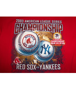 MLB 2003 Championship New York Yankees Baseball Team Red T Shirt M - £14.22 GBP