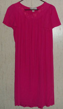 Excellent Womens Miss Elaine Classics Hot Pink Nylon Nightgown Size S - £18.24 GBP
