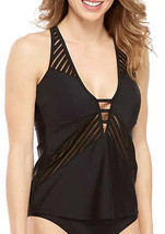 RACHEL Rachel Roy Swim Sheer Stripe Tankini Top, Size XS - £29.80 GBP