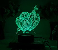 Night Light For Valentine&#39;s day Gift , Heart shape 3D Illusion Night Lam... - £23.10 GBP