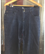 Liz Claiborne Bootcut Jeans Women 8P Blue Denim Zip Stretch Mid Rise - £12.53 GBP