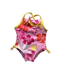Circo Girls Baby Infant Size 9 Months Pink Floral Swim Suit Bathing Beac... - $7.69